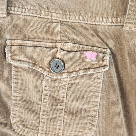 aeropostale Flare Leg Low Rise Corduroy Trouser Womens/Jr's 7/8 Y2K Flap Pockets - Picture 8 of 9